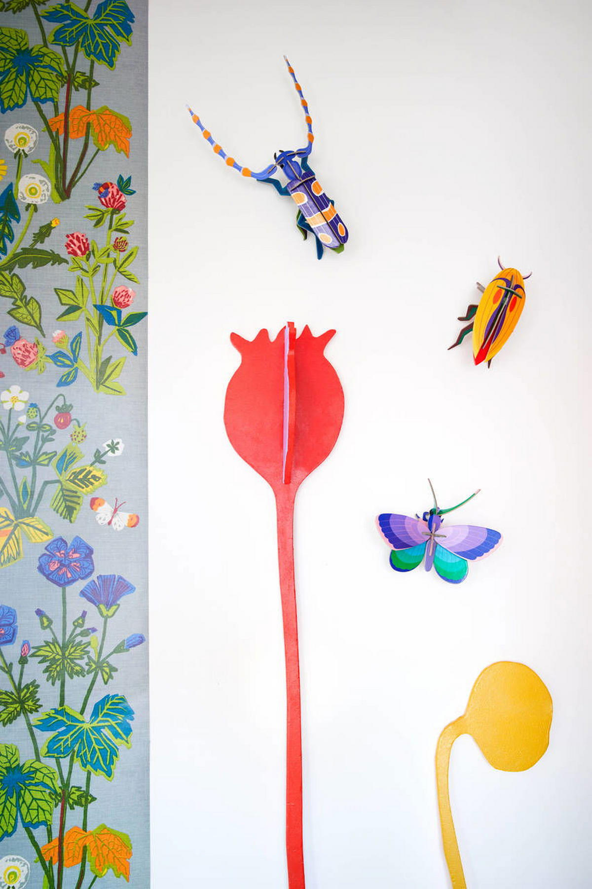 WANDDEKO Azur-Kupfer-Falter 16/7 cm - Grün, Wellpappe (16/7/13cm) - KUNSTLOFT