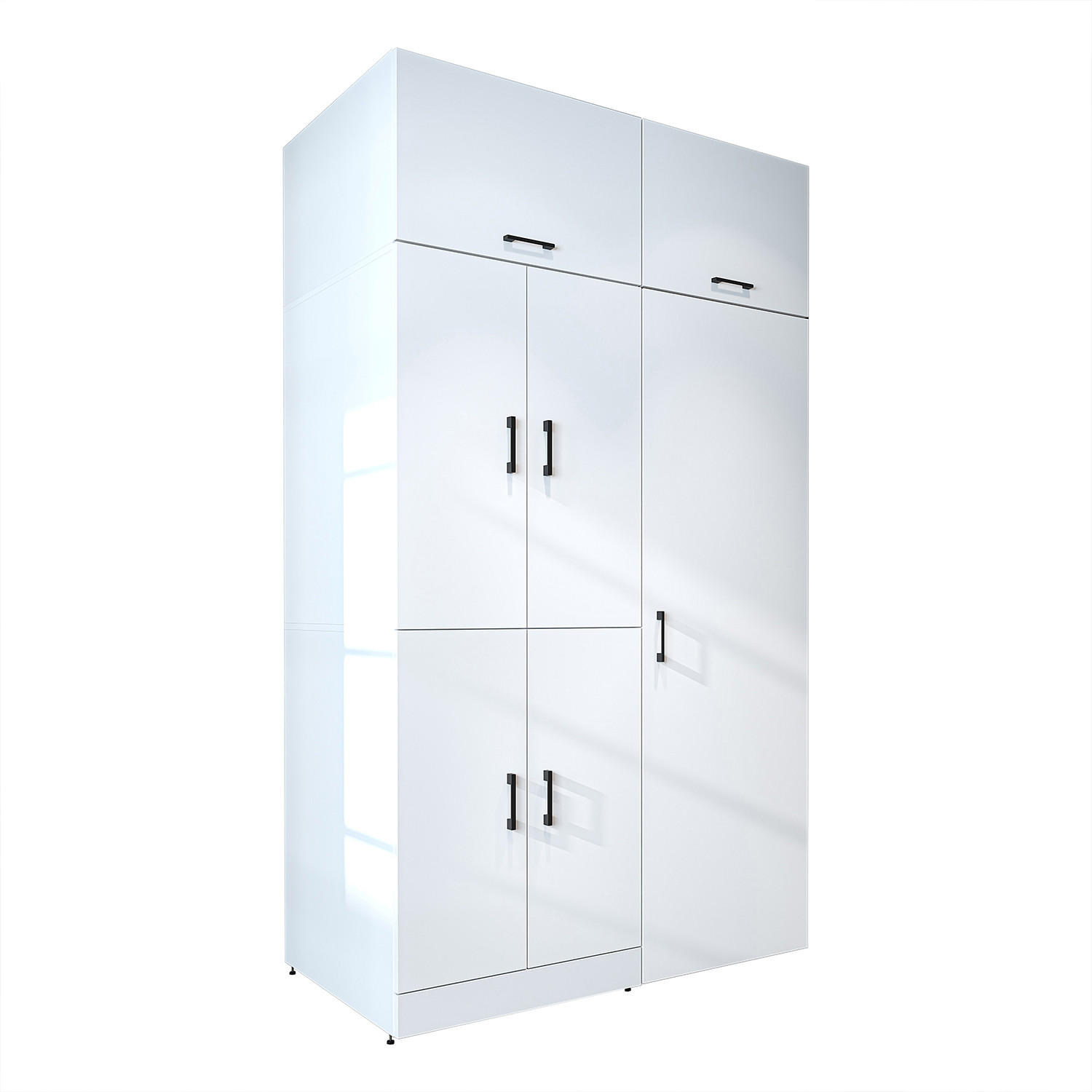 WASCHMASCHINENSCHRANK DORA-I 130cm Breit, 230cm Hoch - Weiß, Holzwerkstoff (130/230/73.8cm)
