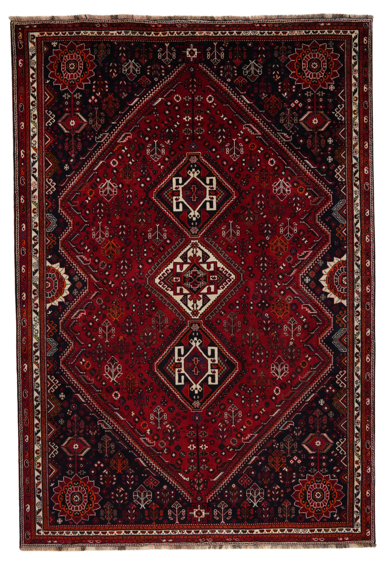 TEPPICH Gashgai Rot 321/221 cm Schurwolle - Rot, Textil (221/321cm) - Looma