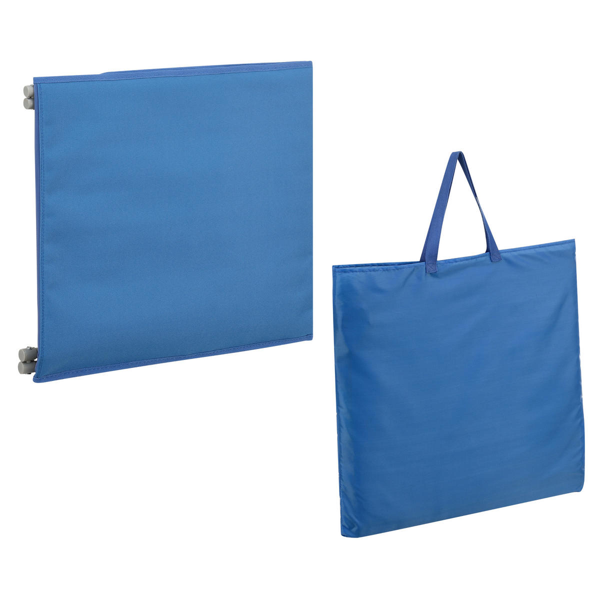 STRANDMATTEN-SET 2 TLG. Donostia - Blau, Textil/Metall (143/44/48cm) - [en.casa]