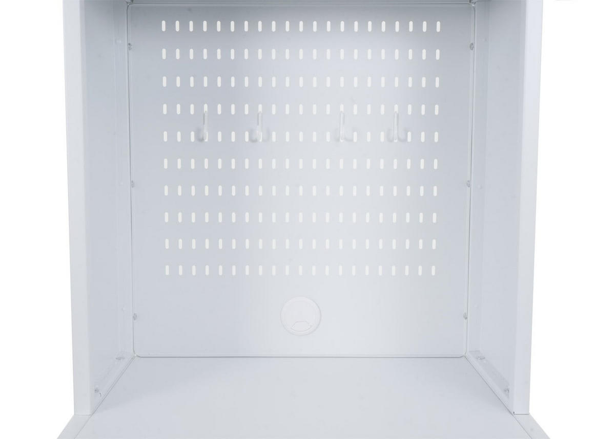 HIGHBOARD Weiß - Weiß, Metall (54/182/40cm) - MCW