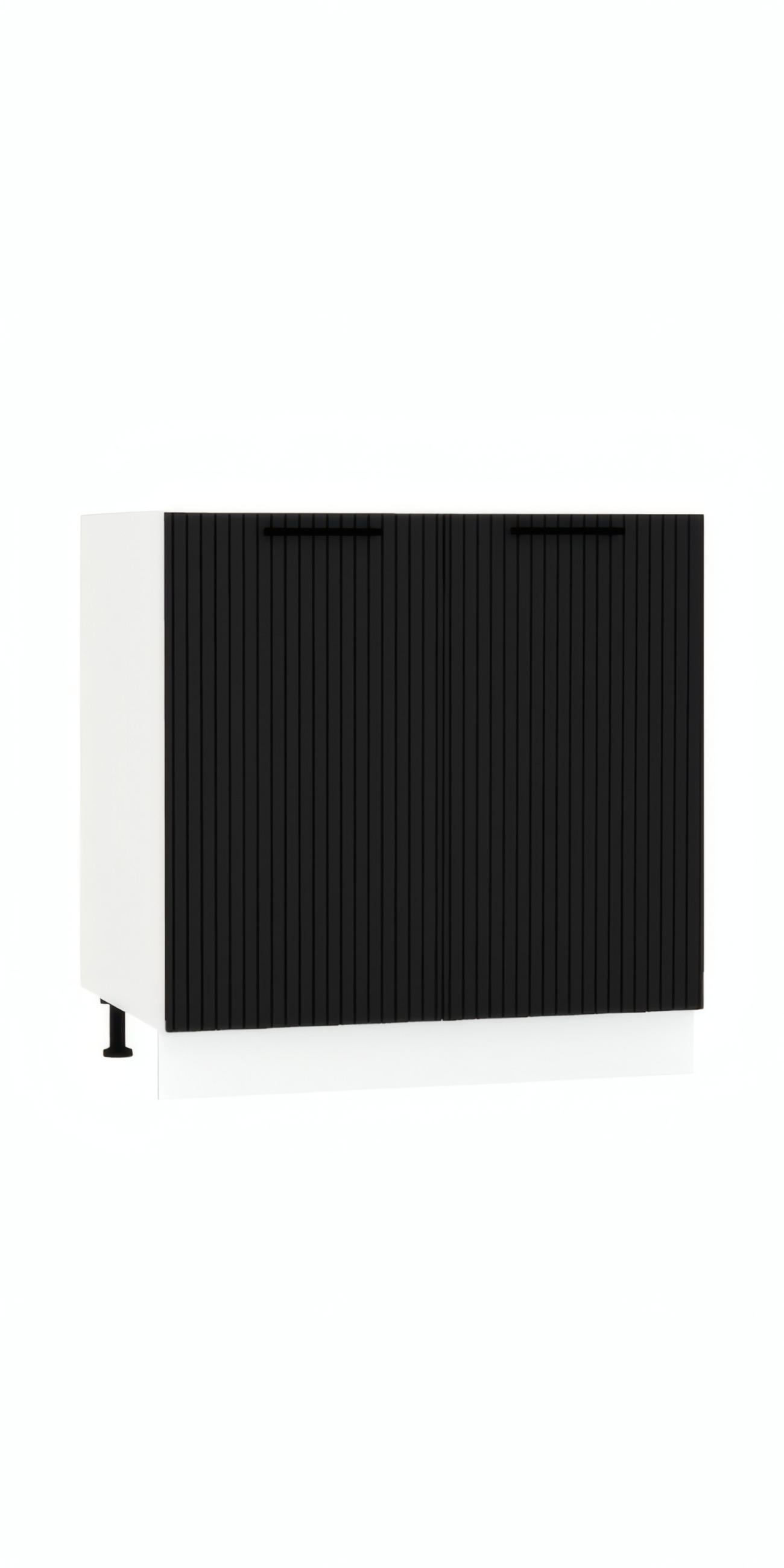 UNTERSCHRANK D80 - KENDRO - Elegante Stauraum Idee - Schwarz/Weiß, Holz/Metall (80/82/52.4cm) - ROYAL24_MARKT