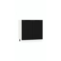 UNTERSCHRANK D80 - KENDRO - Elegante Stauraum Idee - Schwarz/Weiß, Holz/Metall (80/82/52.4cm) - ROYAL24_MARKT