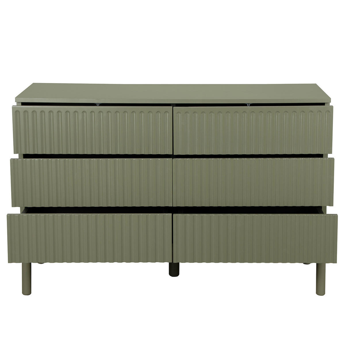 KOMMODE - Olivgrün, Holz/Holzwerkstoff (120/80/40cm) - home24