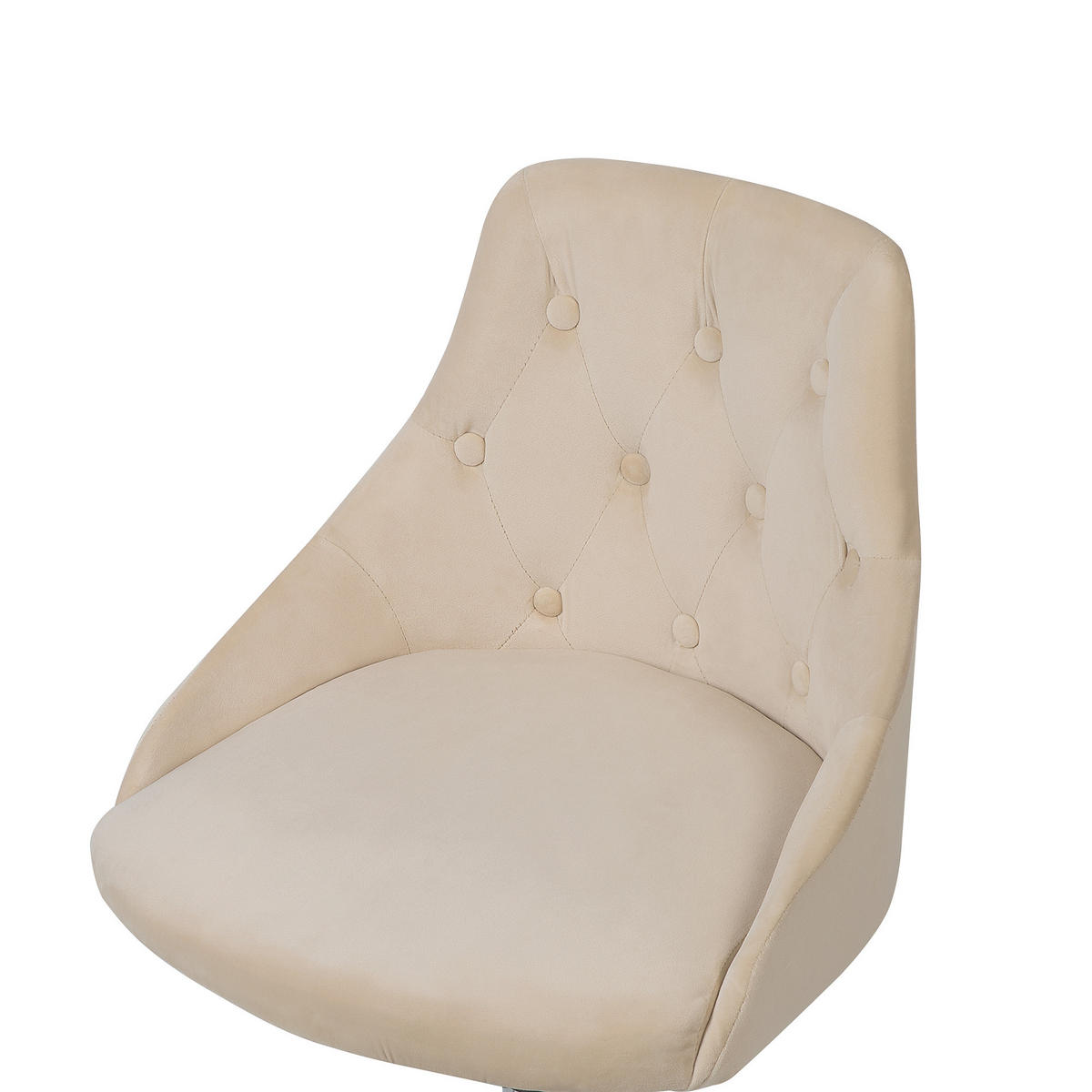 BÜRODREHSTUHL Polyester Beige Parrish - Beige, Textil/Metall (60/75/60cm) - Beliani