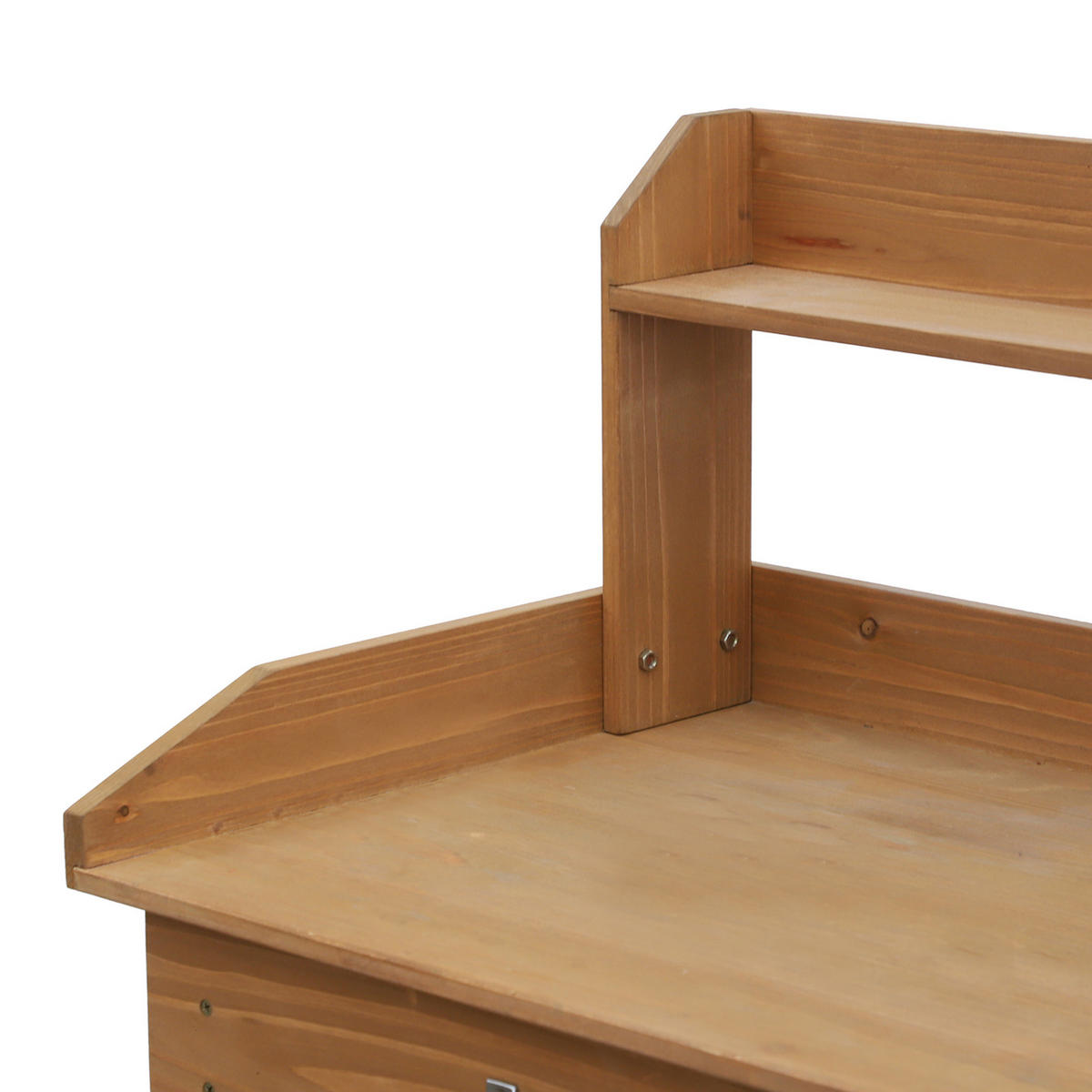 PFLANZTISCH Gärtnertisch Blumentisch mit Wanne Garten, Tannenholz, Natur - Fichtefarben, Holz (117/45/121cm) - Outsunny
