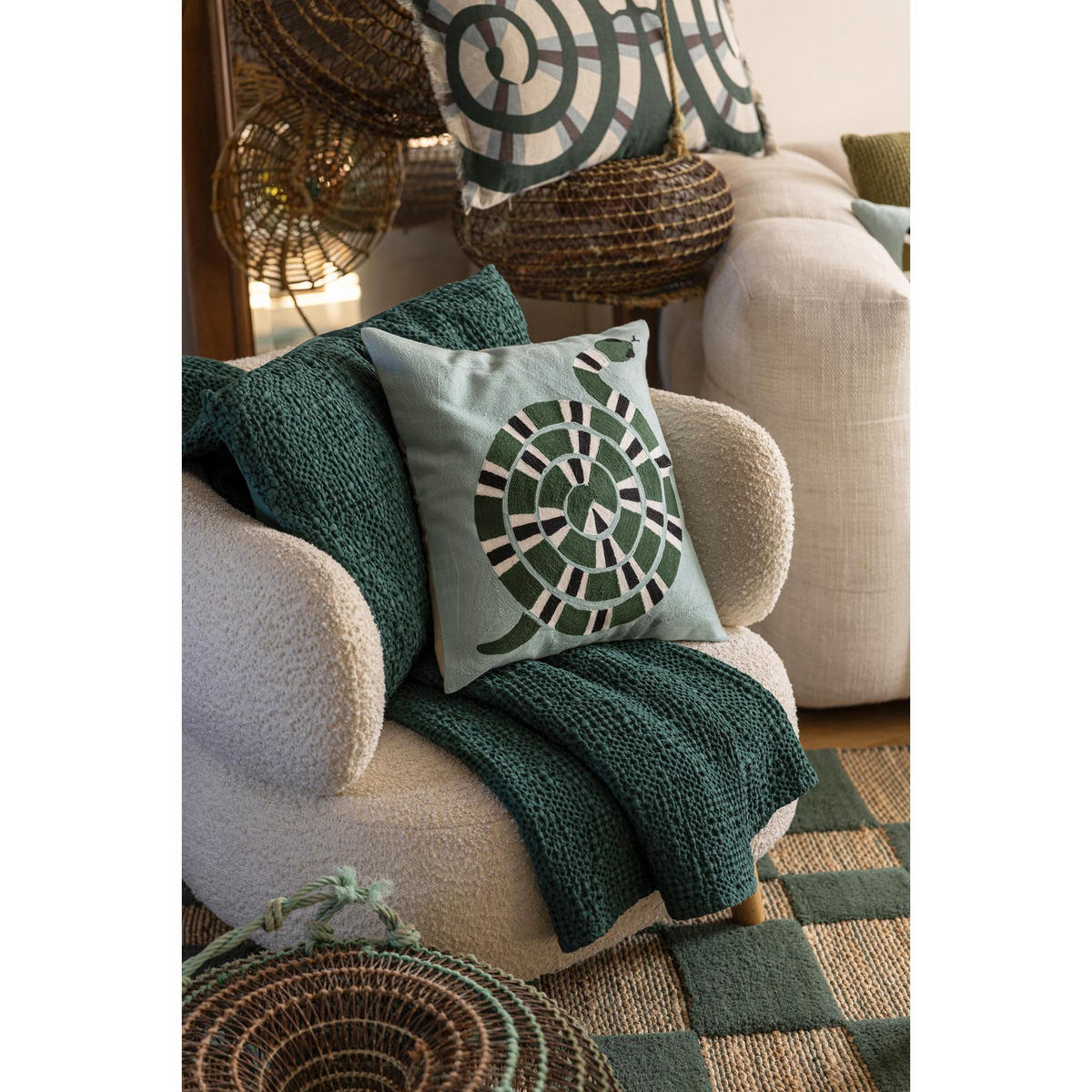 WURFDECKE Tana kaffee 180 x 260 cm - Cappuccino, Textil (180/260cm) - Vivaraise