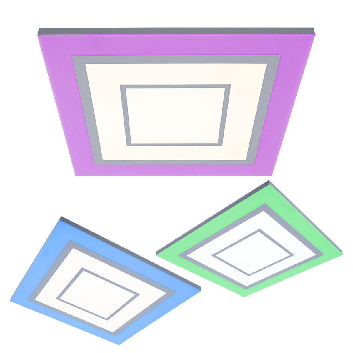 LED DECKENLEUCHTE ALBARCA RGB Weiß - Weiß, Metall (43.8/43.8/6.9cm)