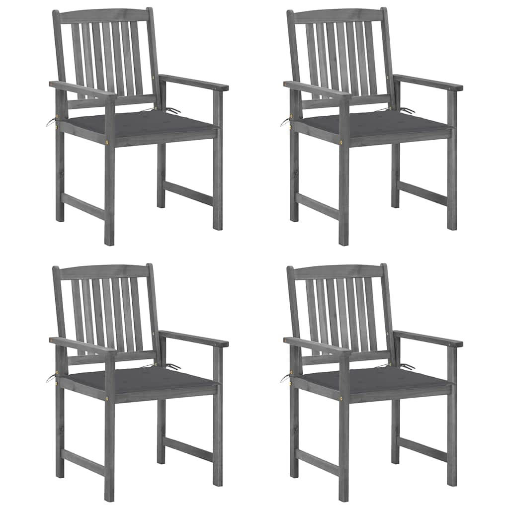 furnicato Gartenstühle Grau 61x92x57 cm