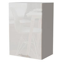 KÜCHENHÄNGESCHRANK Essen W2/50 Weiß Hochglanz / Weiß Matt 50 / 32,5 / 72cm - Weiß Hochglanz/Weiß, Holz/Holzwerkstoff (50/72/32.5cm) - Feldmann-Wohnen