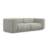 3-SITZER SOFA Chenille Stoff Beige - Beige/Schwarz, Kunststoff/Textil (228/70/89cm) - Makamii