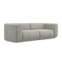 3-SITZER SOFA Chenille Stoff Beige - Beige/Schwarz, Kunststoff/Textil (228/70/89cm) - Makamii
