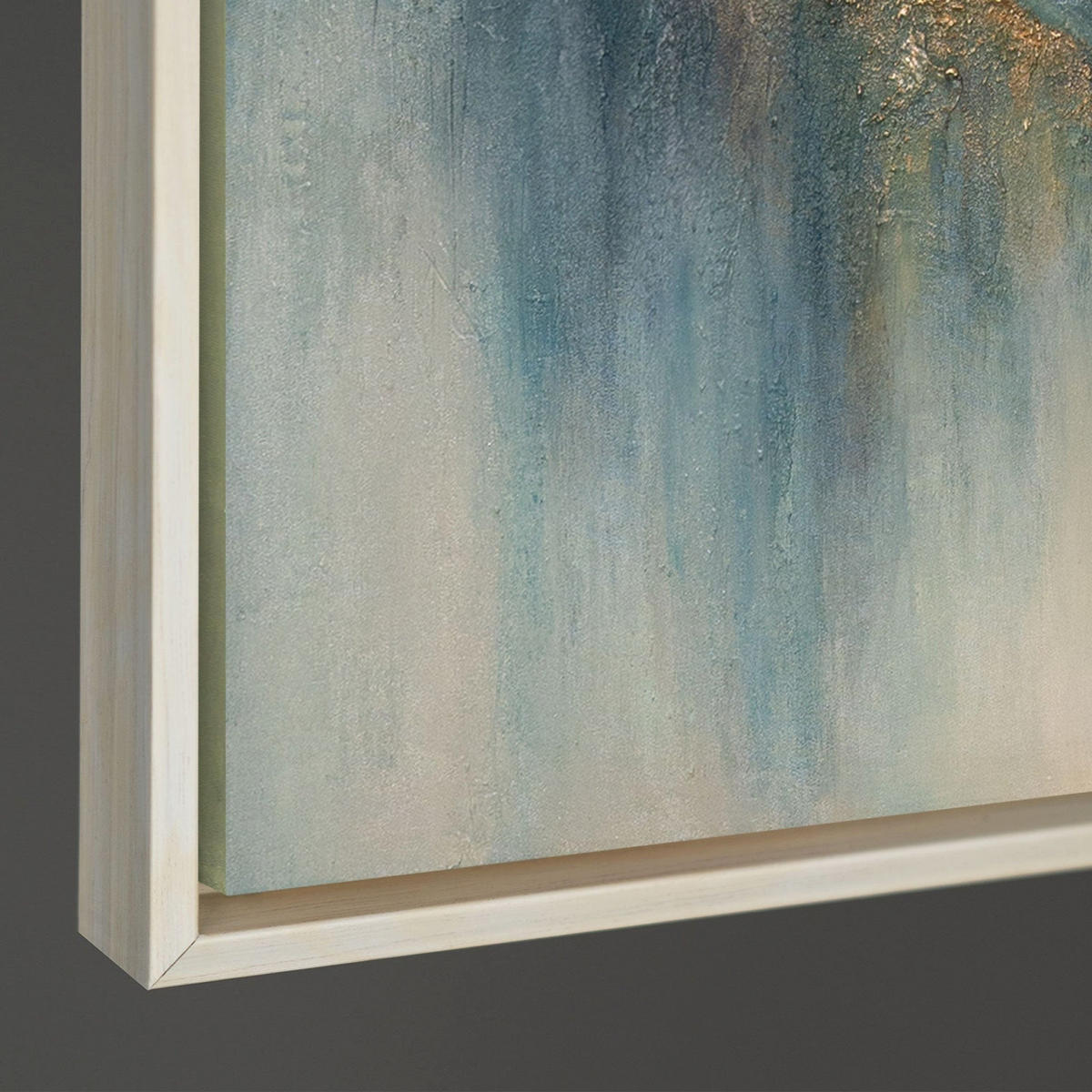 GEMÄLDE Morgendämmerung in den Wolken Schattenfugenrahmen Beige 120x80 cm - Beige, Holz (120/80cm) - YS-art gallery