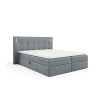 BOXBETT Martim Premium - Grau, Holzwerkstoff/Textil (160/200cm) - Fun Möbel