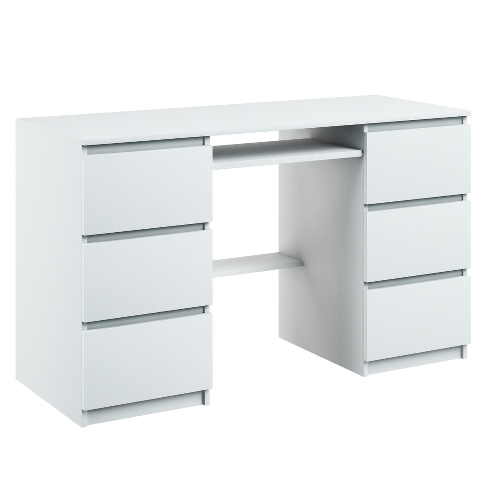 COMPUTERTISCH Bella B2 weiss - Weiß, Holzwerkstoff (50/127/76cm) - roe furniture