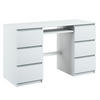 COMPUTERTISCH Bella B2 weiss - Weiß, Holzwerkstoff (50/127/76cm) - roe furniture
