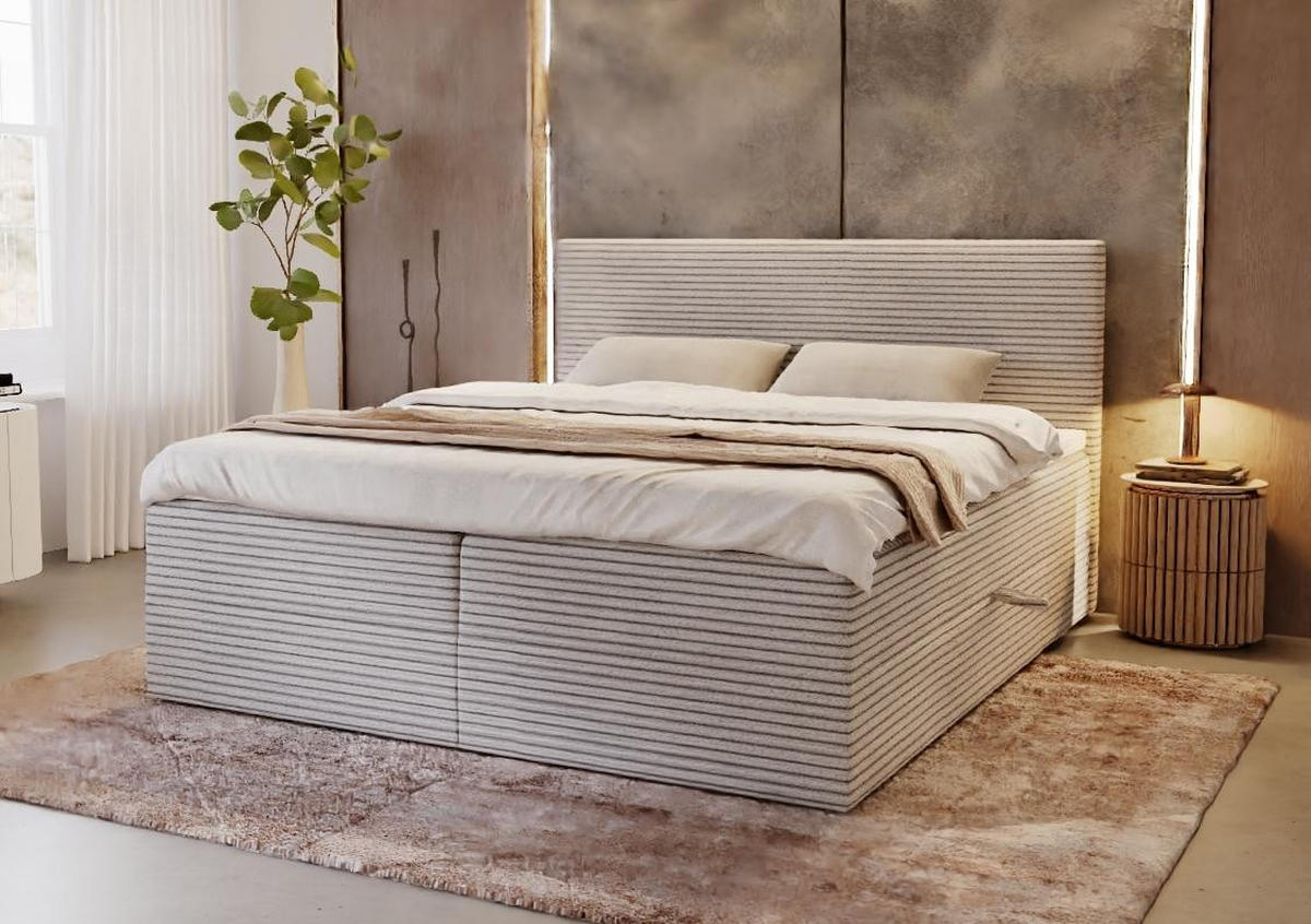 BOXBETT Tilia Beige 160x200 cm - Beige, Textil (160/200cm) - B&B Home