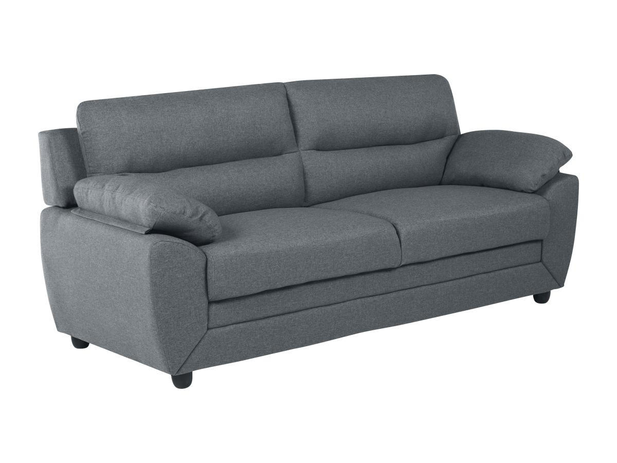 SOFA 3-Sitzer - Stoff - Anthrazit - MANOA - Anthrazit, Textil (82/88/201cm) - Vente-Unique
