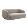 3-SITZER SOFA Samt Stoff Grau - Taupe/Schwarz, Kunststoff/Textil (212/81/98cm) - Makamii