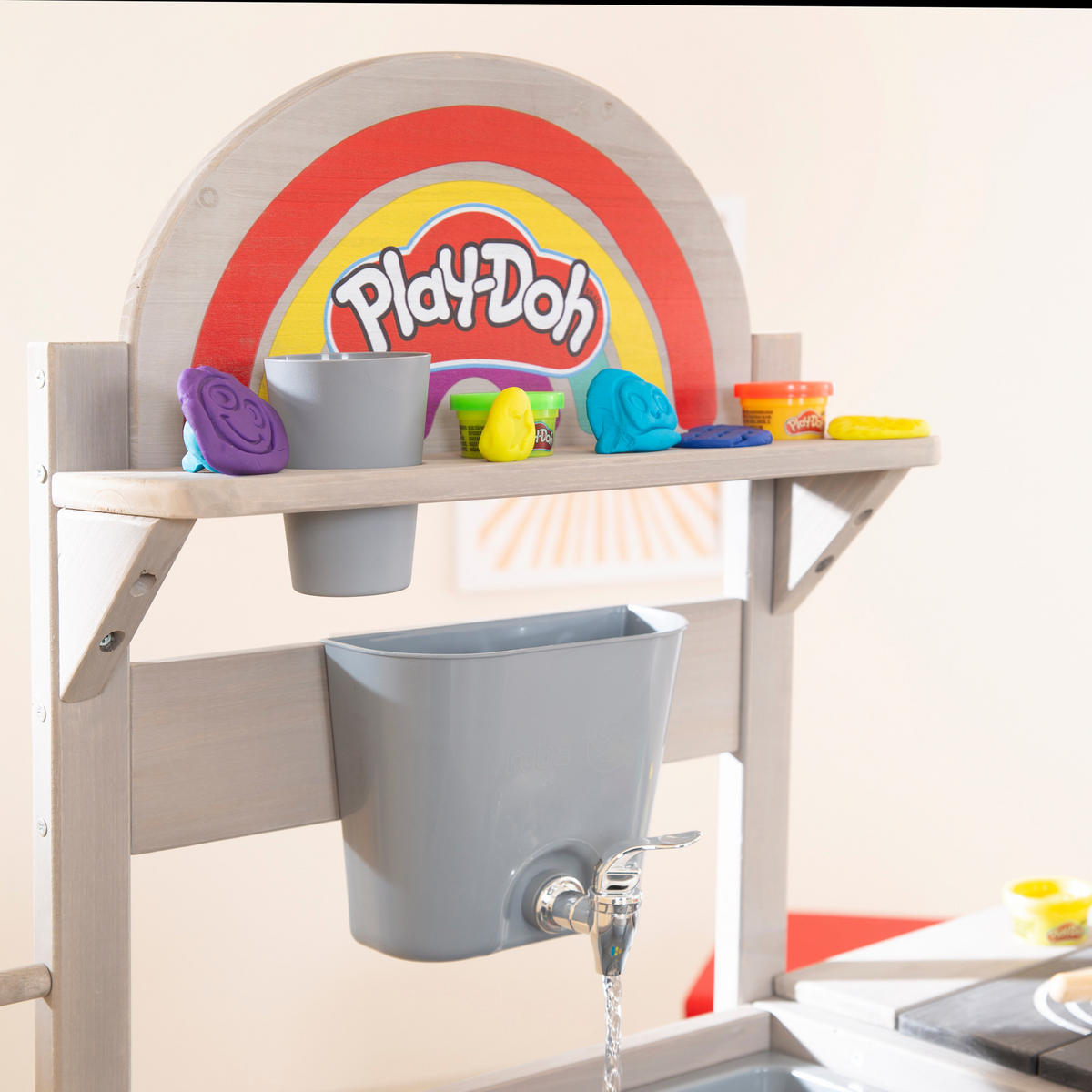 MATSCHKÜCHE roba x Play-Doh - Grau, Holz (65/35cm) - Roba
