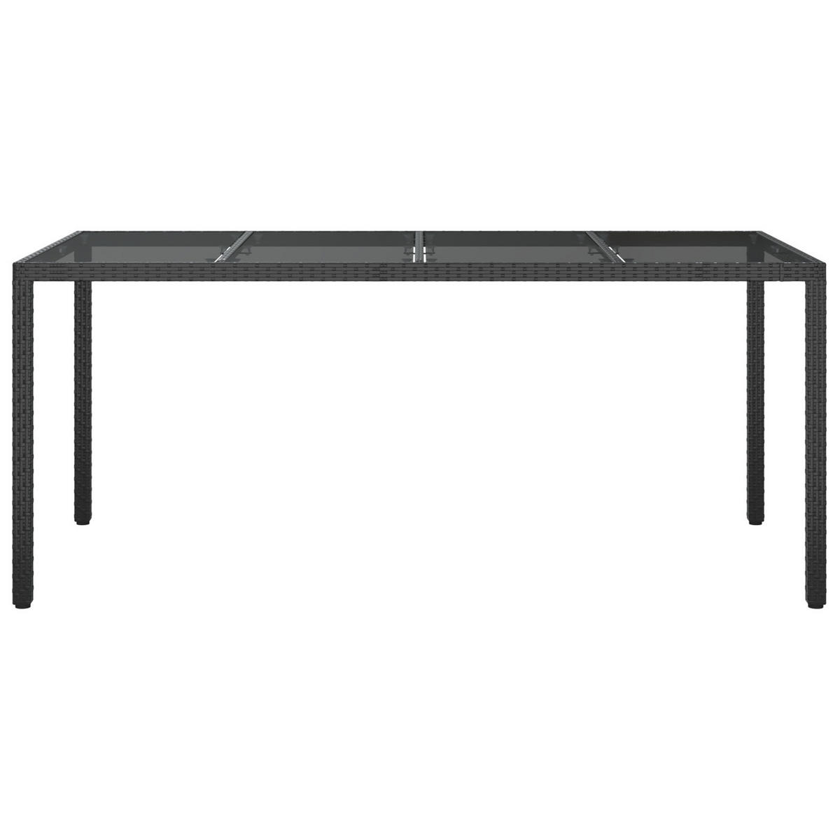 GARTENTISCH Tischwald 90/75.5/190 cm - Schwarz, Naturmaterialien (190/90/75.5cm) - ZMH