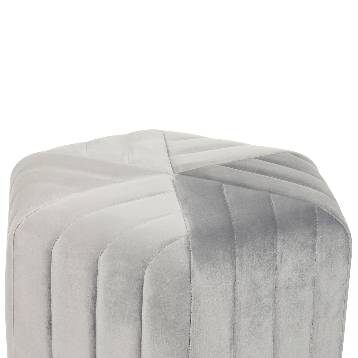 POUF Murietta 53/53/29 cm - Grau, Textil (53/29/53cm) - Beliani