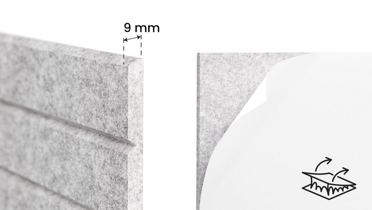FILZ-WANDPANEELE 120x80 cm grau - Grau, Textil (120/80/1cm) - ALLboards
