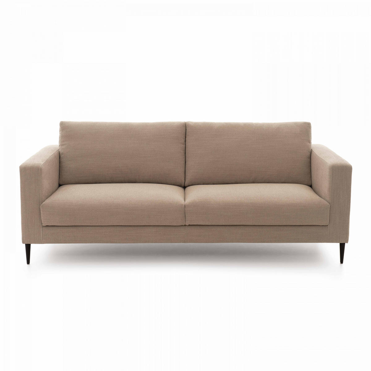 3-SITZER-SOFA, Stoff, Weiß - Weiß, Leder (102/85/220cm) - Oviala