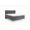 BOXSPRINGBETT Anmut 180x200 cm – Grau, mit Bettkasten und Kaltschaum-Topper - Grau, Textil (180/200cm)