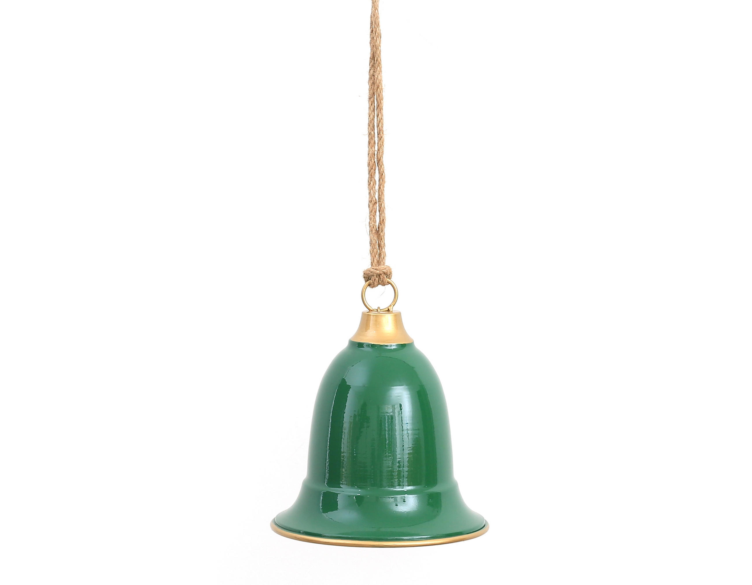 GLOCKE Santa Lila 15/2/17,5cm - Grün, Metall (16/3/18cm) - Mondex