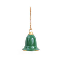 GLOCKE Santa Lila 15/2/17,5cm - Grün, Metall (16/3/18cm) - Mondex