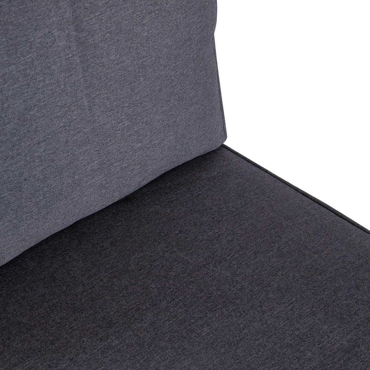 LOUNGEECKE - Polyester / Akazie massiv - Grau / Braun - Braun/Grau, Holz/Textil (68/79/74cm) - home24