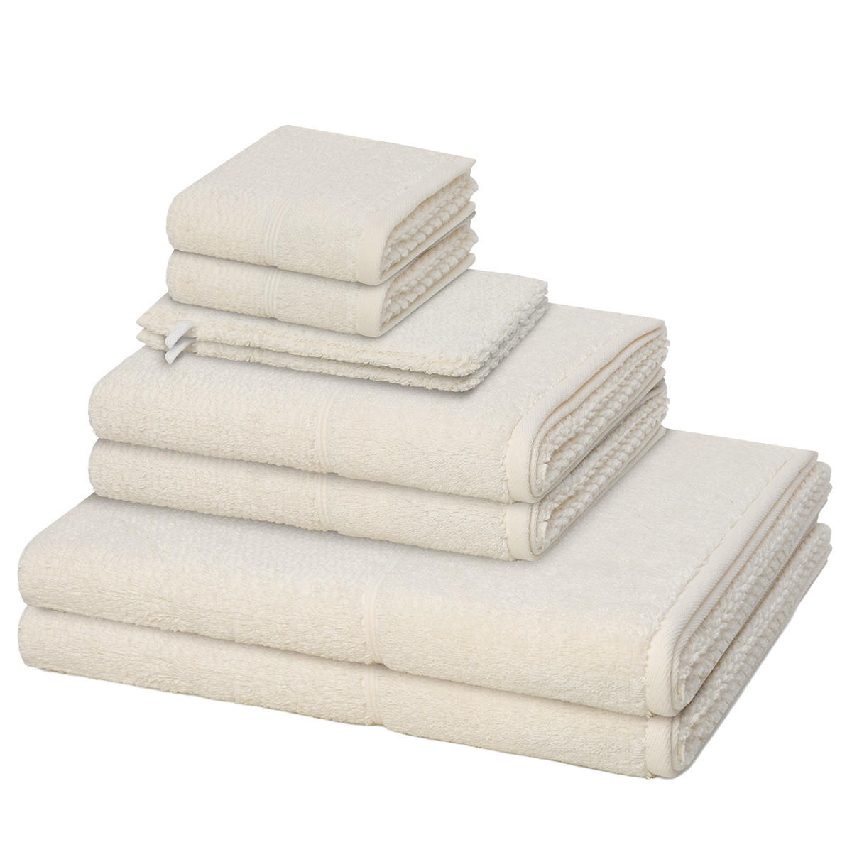FROTTIERSET Pearl 8-teilig - Naturfarben, Textil (50/100cm) - MÖVE