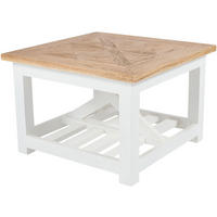 COUCHTISCH Tilly Ablage 60x60x40cm Holz Natura Beistelltisch - Naturfarben, Holz (60/60/40cm) - DELUKE
