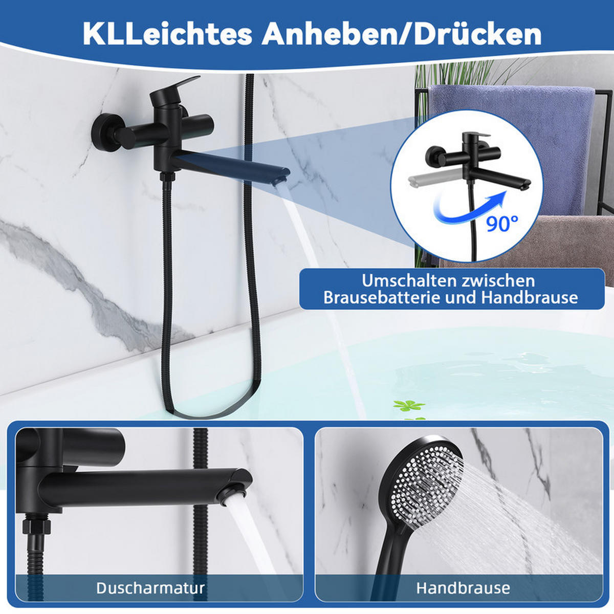 HANDBRAUSE Edmonds II 22/15/13cm - Schwarz, Metall (15/13/22cm) - Nettlife