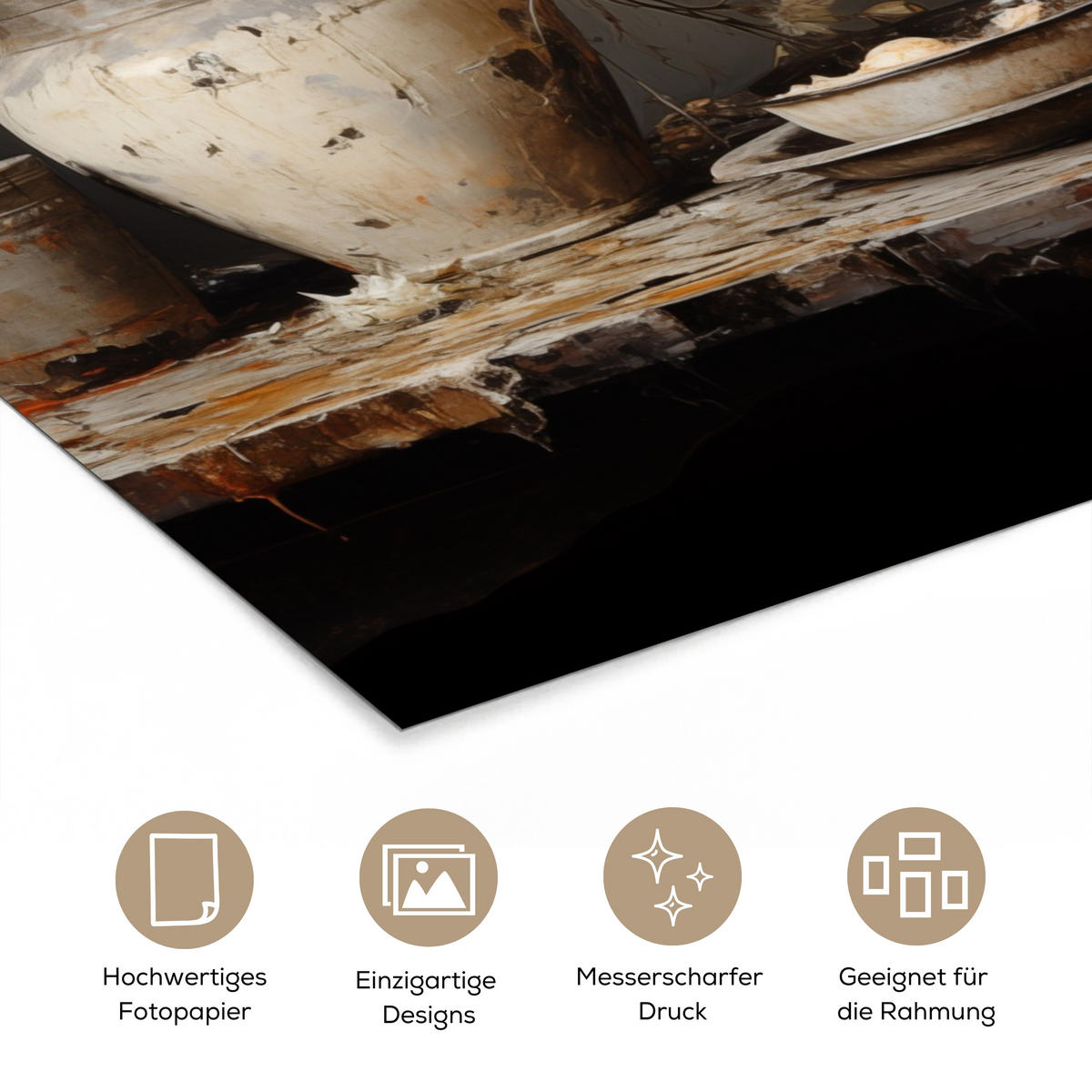 POSTER Stilleben - Blumen - Blumenstrauß - Vase - Wein 30x40 cm - Schwarz, Papier (30/40/0.1cm) - MuchoWow