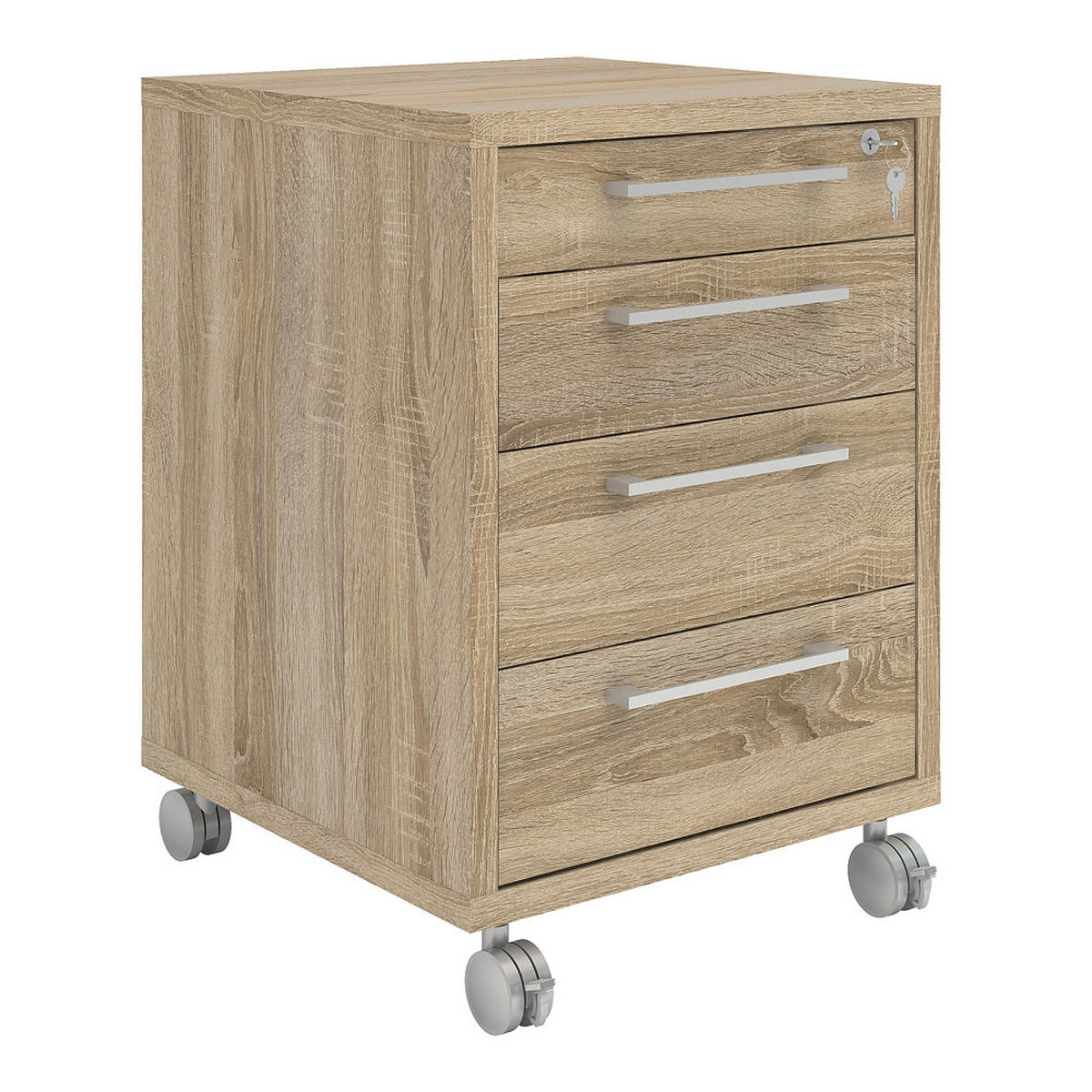 ROLLCONTAINER Eiche Dekor - Eiche Wotan, Holzwerkstoff (48/68/49cm) - ebuy24
