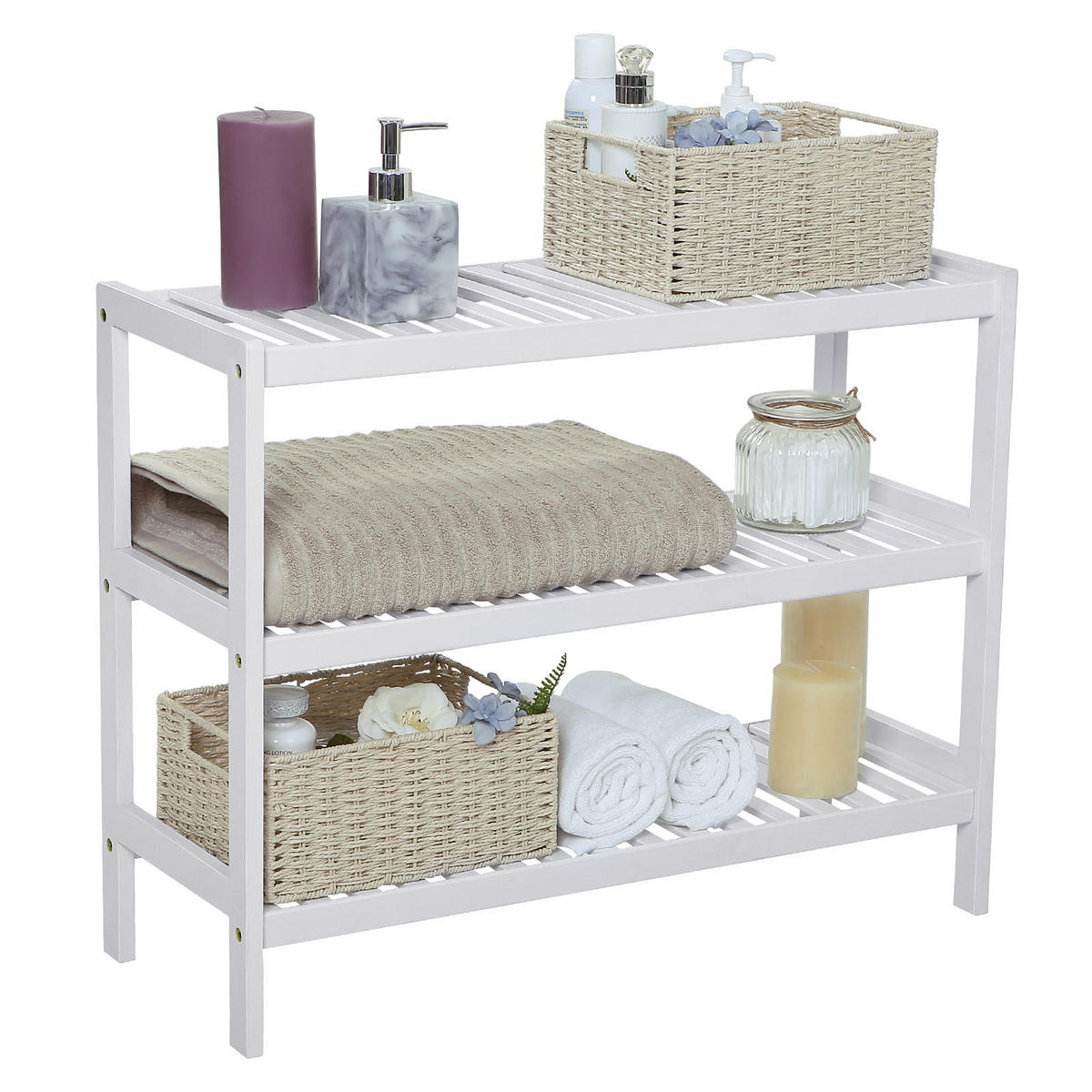 SCHUHREGAL, weiss - Weiß, Holzwerkstoff (70/55/26cm) - A2A Home