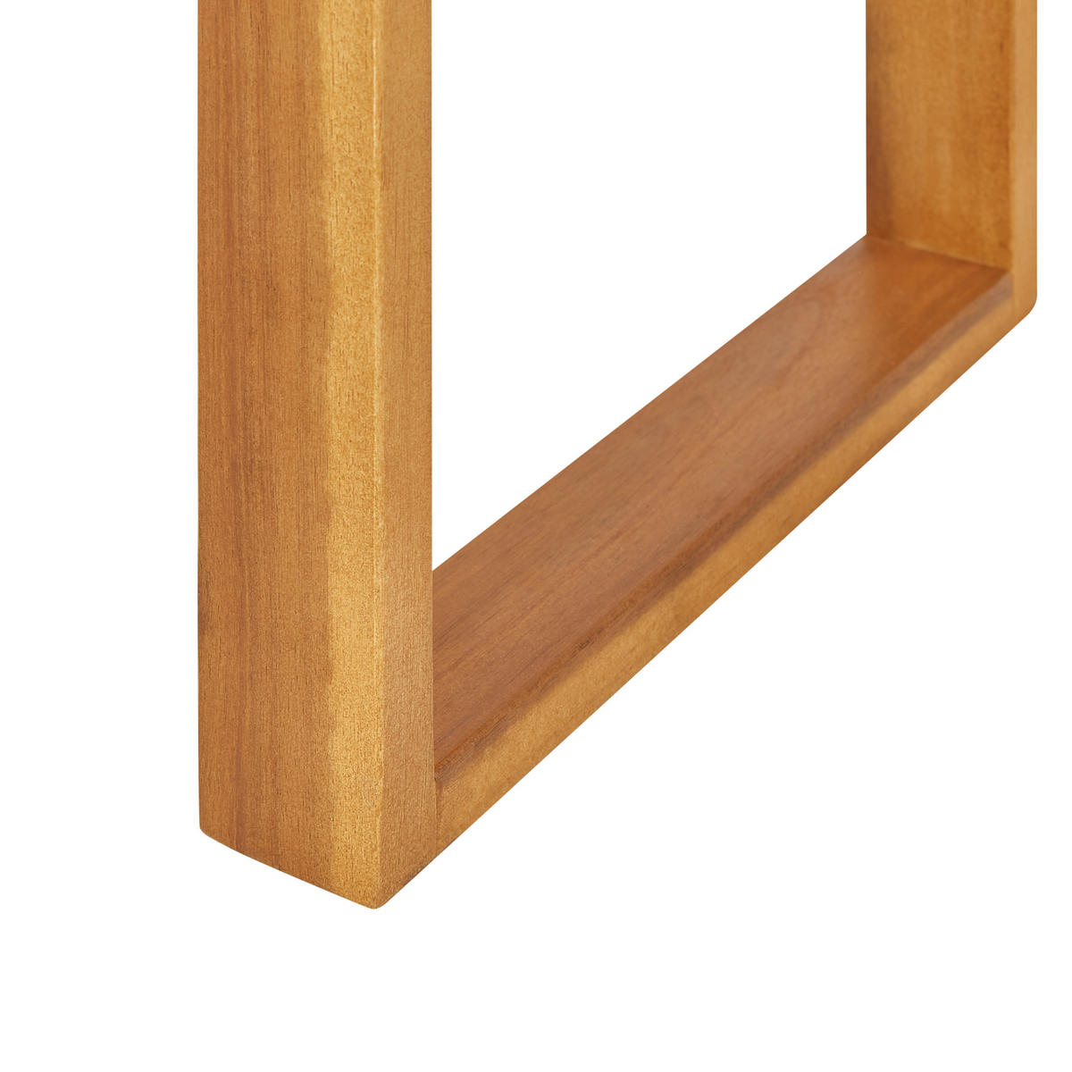 GARTENTISCH 40/40 cm Massivholz Heller Holzfarbton Bellano - Hellbraun, Holz (35/40/44cm) - Beliani