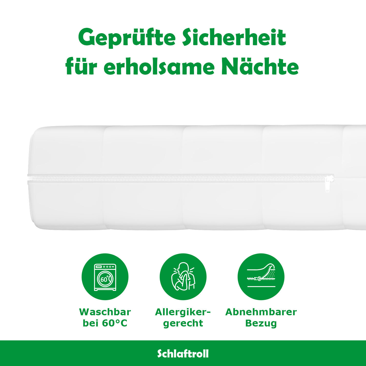 7-ZONEN KALTSCHAUMMATRATZE 100 x 200 - Weiß, Textil (100/200cm) - Schlaftroll