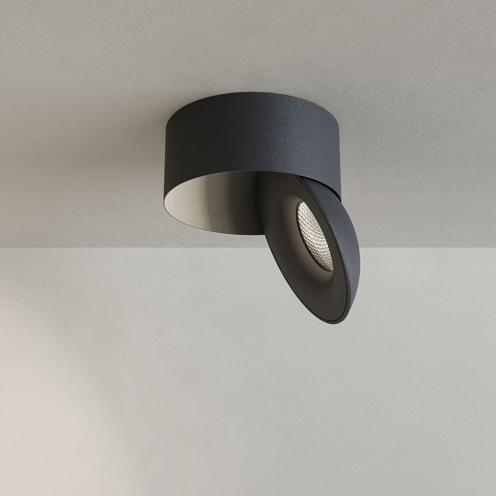 s.luce Led-Aufbauleuchte Schwarz 10.8x5x10.8 cm