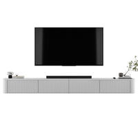 TV skrinka Aurora, set 2 kusov, matná biela, 280 cm - biela, kompozitné drevo (280/30/35cm) - Meble Lindner