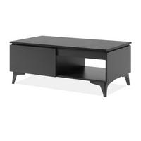 COUCHTISCH grau, Schiefer 100 cm, Wohnzimmertisch mit Schublade - Schieferfarben/Dunkelgrau, Holzwerkstoff/Kunststoff (55/100/40cm) - Furn.Design