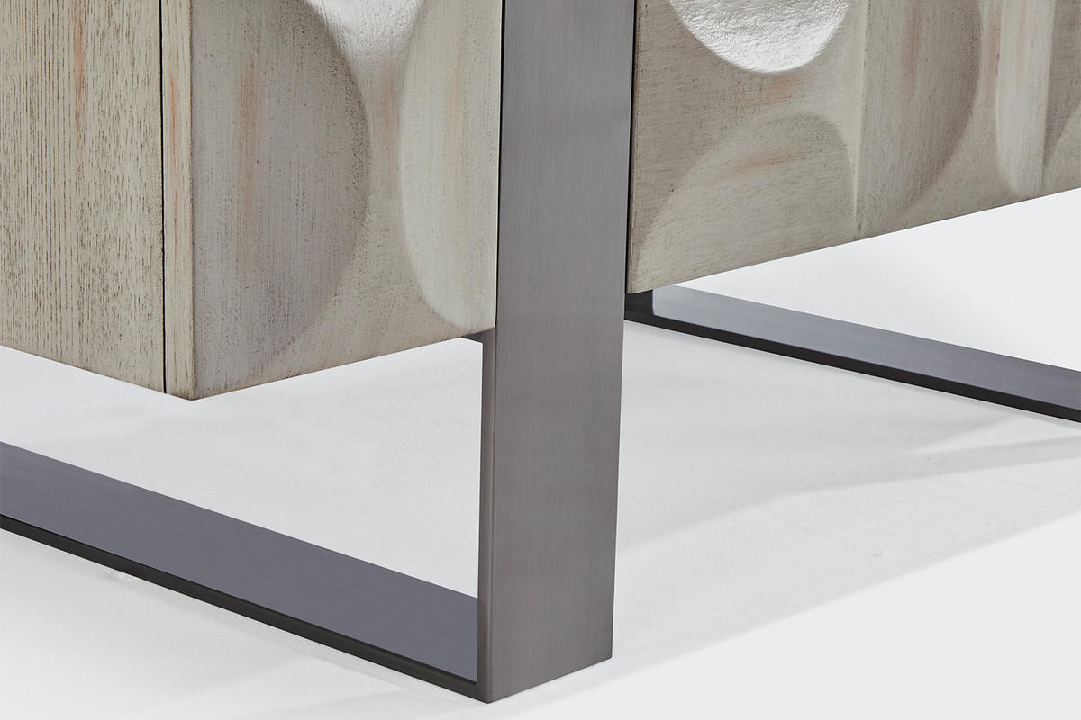 LOWBOARD MARGO Grau Holz - Grau, Holz/Holzwerkstoff (120/40/60cm) - KAWOLA