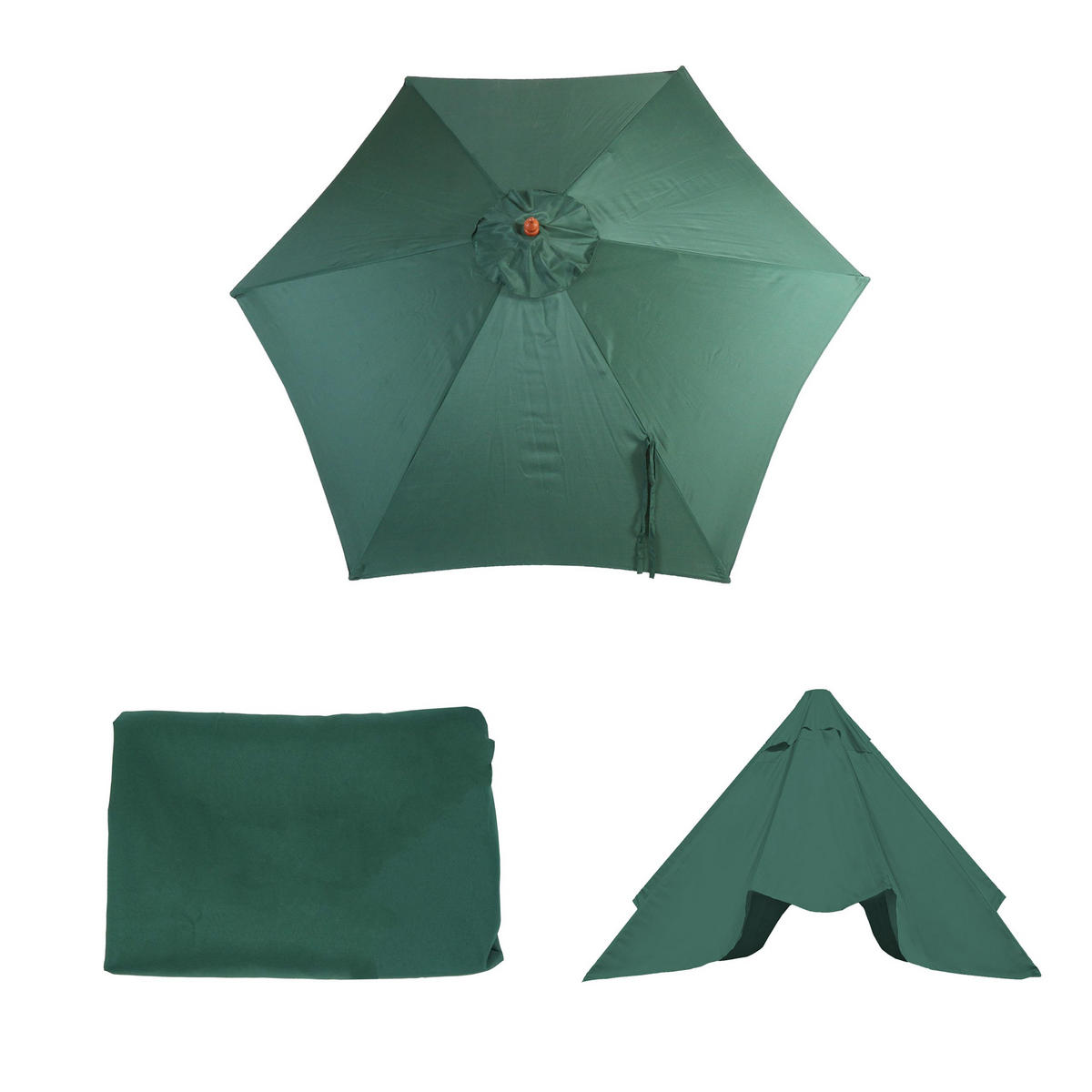 ERSATZ-BEZUG FÜR SCHIRM RUN Grün - Grün, Textil (290/290cm) - MCW