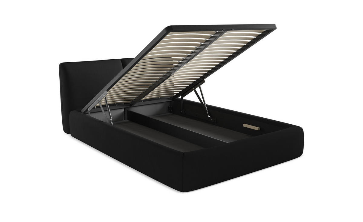 POLSTERBETT mit Bettkasten und Lattenrost 230x215 Violett - Lila/Flieder, Kunststoff/Textil (180/200cm) - Makamii