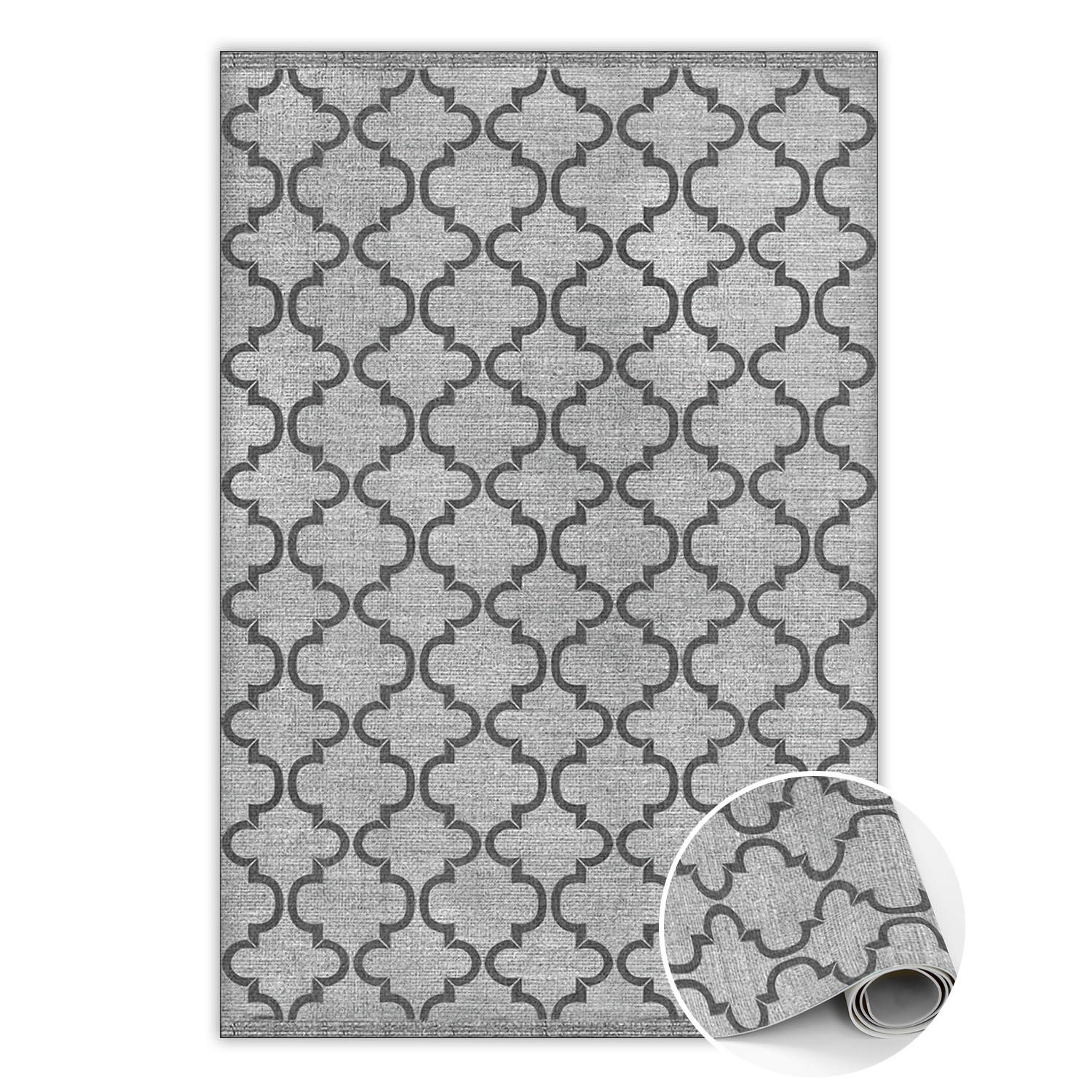 ArtPrintCave Vinyl-Teppich Grau 80x1.6 cm