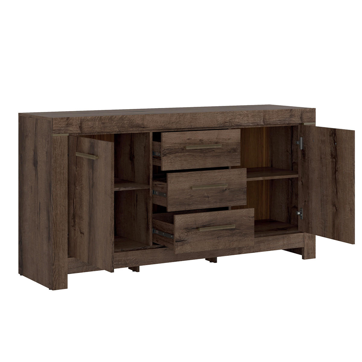 SIDEBOARD Adam Dunkles Holz - Braun, Holzwerkstoff (160/85/45cm) - Petits-meubles
