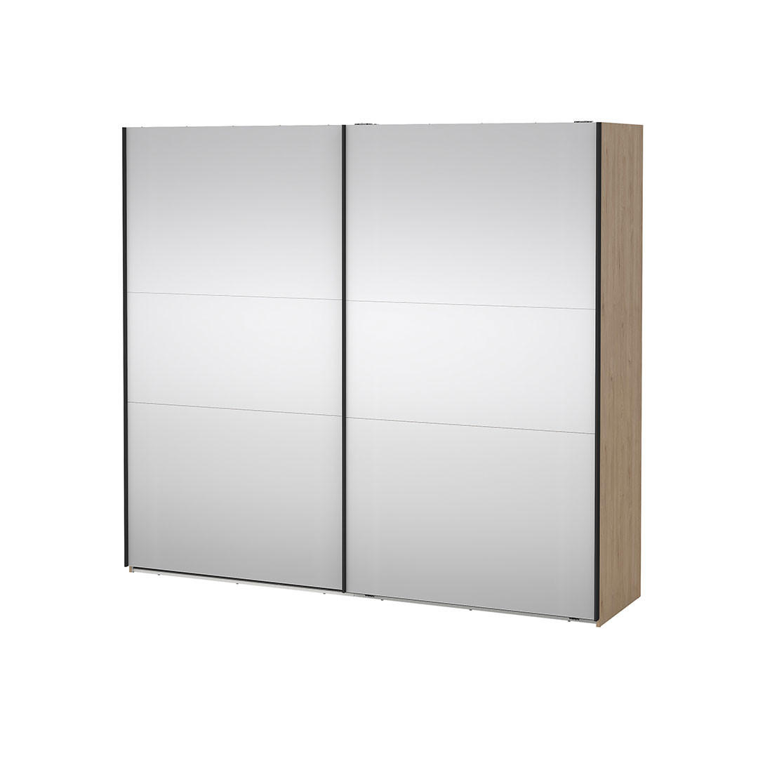 SCHIEBETÜRENSCHRANK, Como, Eiche, Holzwerkstoff, 244 x 67 x 221 cm - Eichefarben, Holzwerkstoff (244/221/67cm) - ebuy24