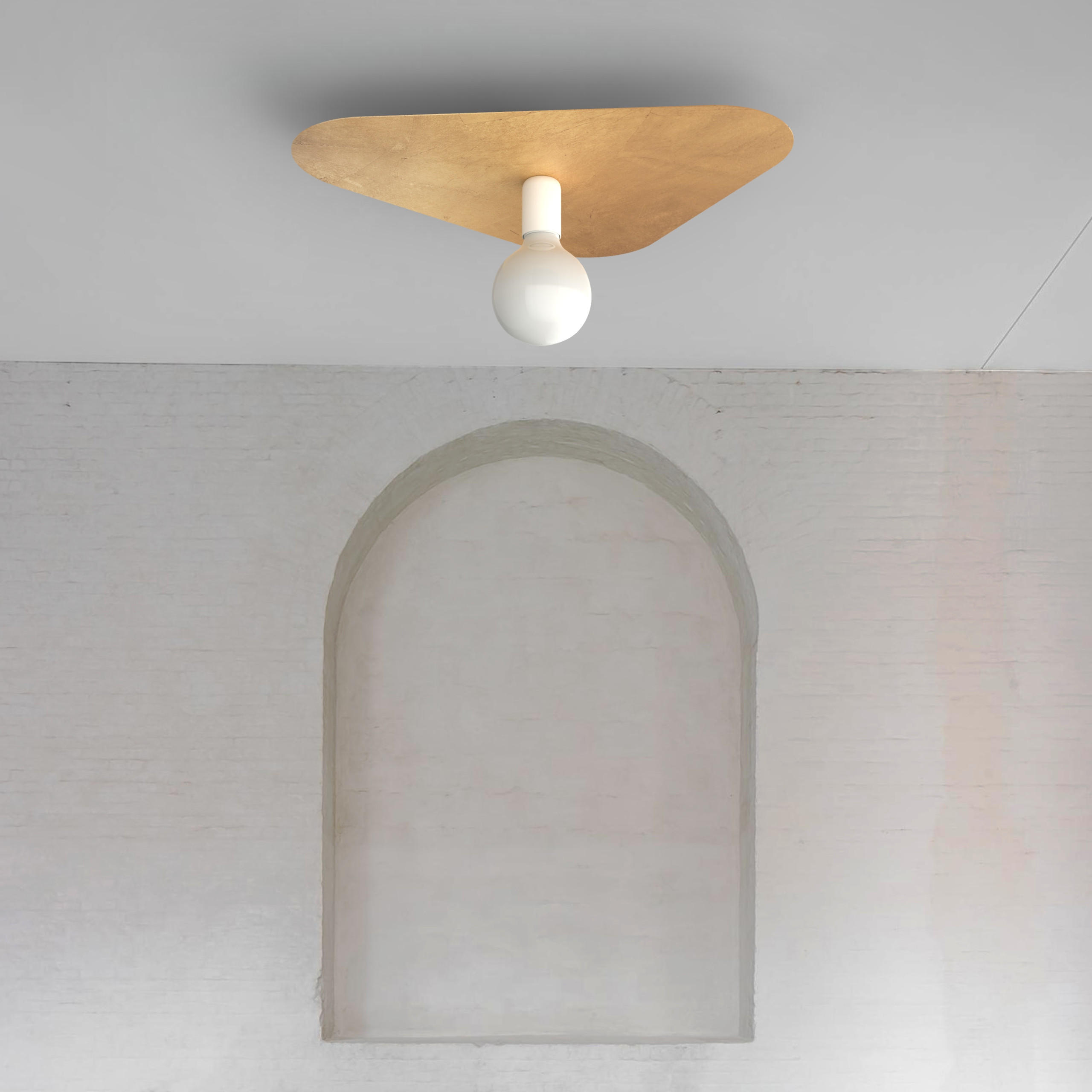 DECKENLEUCHTE - Goldfarben, Metall (42/50/7cm) - Lumicom